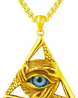 Buy Eye of Horus Necklace Online | Stainless Steel Necklace | Illuminati Necklace | Egyptian Eye of Horus Necklace